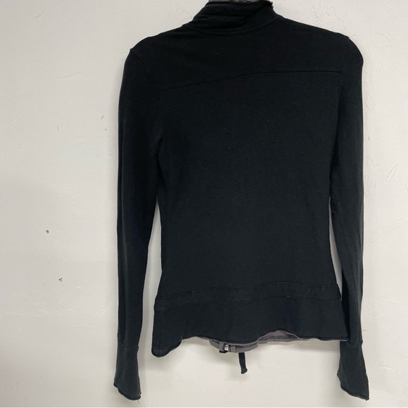 Alo Yoga Black Full Zip Raw Hedges Fitness Running Jacket XS - Picture 9 of 12